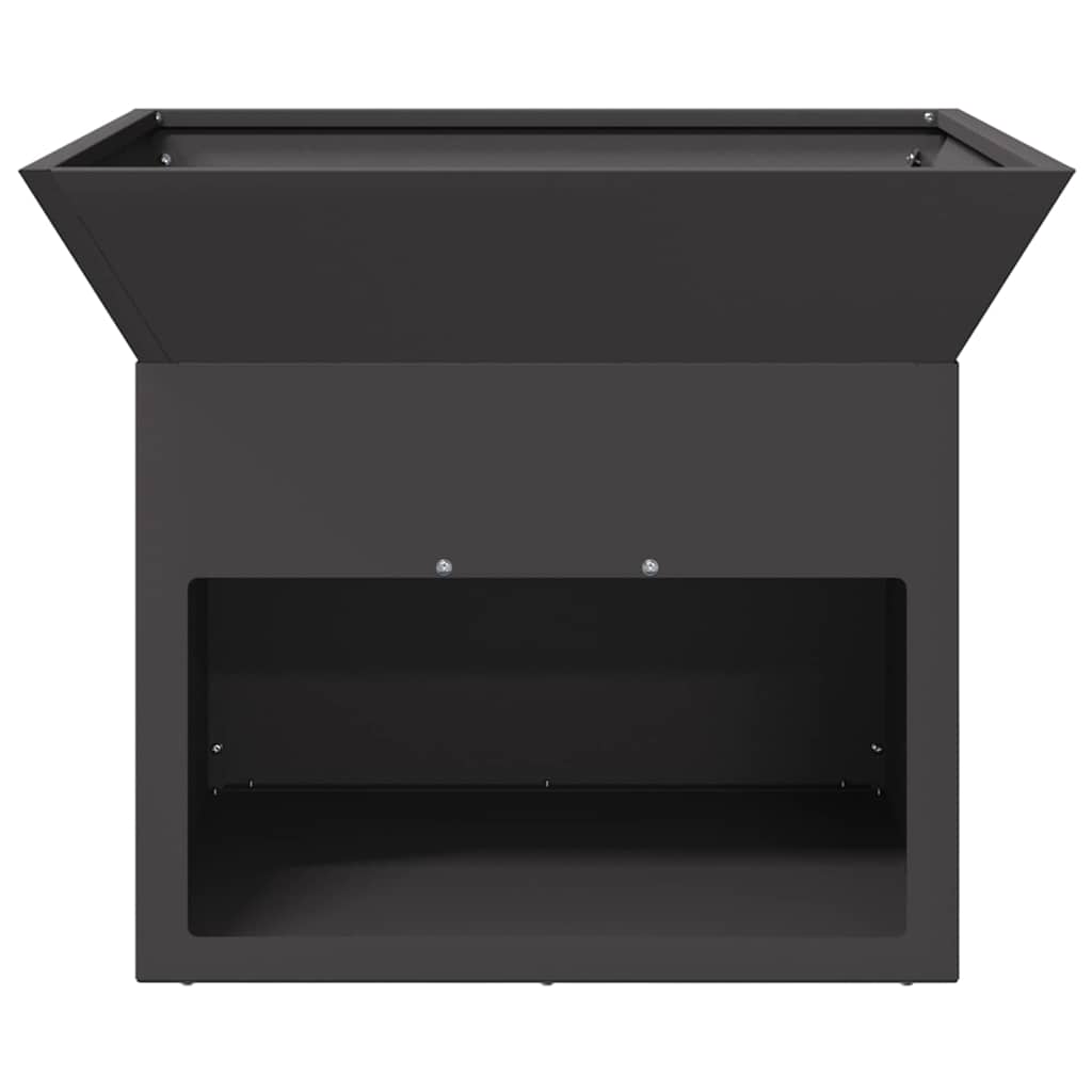 vidaXL Fire Pit Black 50 x 50 x 40 cm Steel - 10786