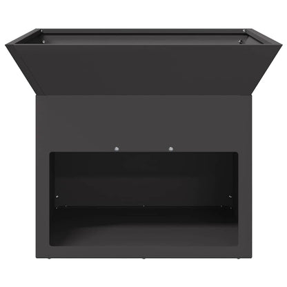 vidaXL Fire Pit Black 50 x 50 x 40 cm Steel - 10786