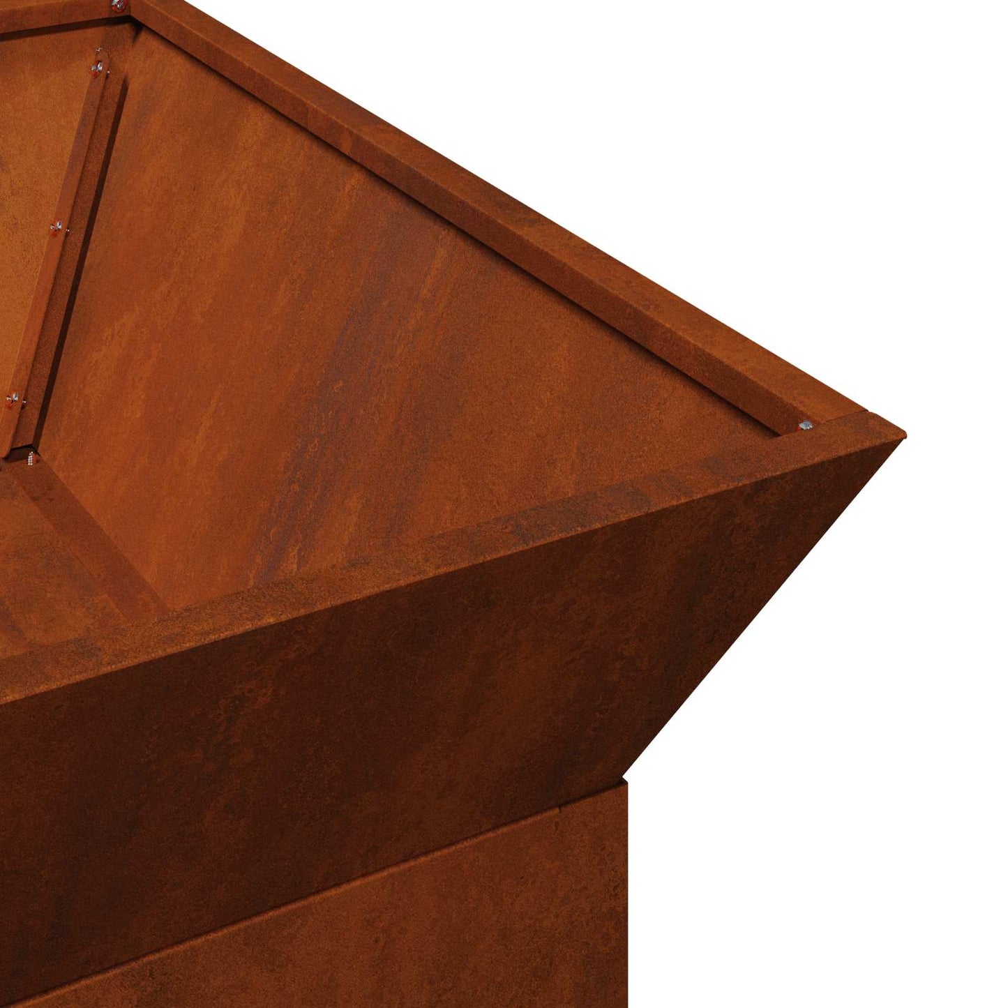 vidaXL Fire Pit Rusty 50 x 50 x 40 cm Weathering steel - Copper - 10782
