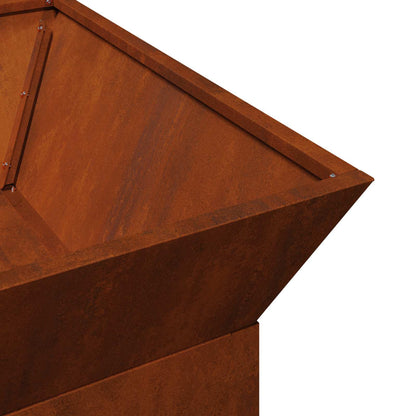 vidaXL Fire Pit Rusty 50 x 50 x 40 cm Weathering steel - Copper - 10782