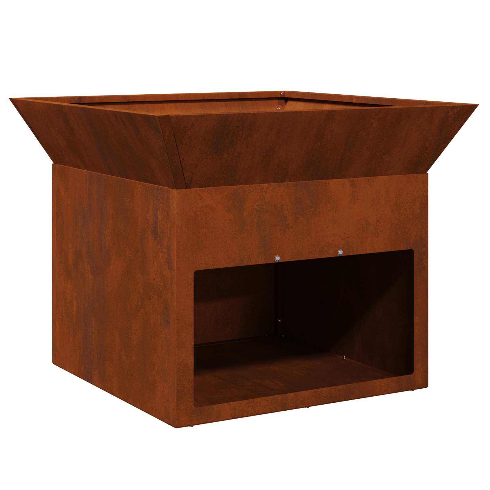 vidaXL Fire Pit Rusty 50 x 50 x 40 cm Weathering steel - Copper - 10782