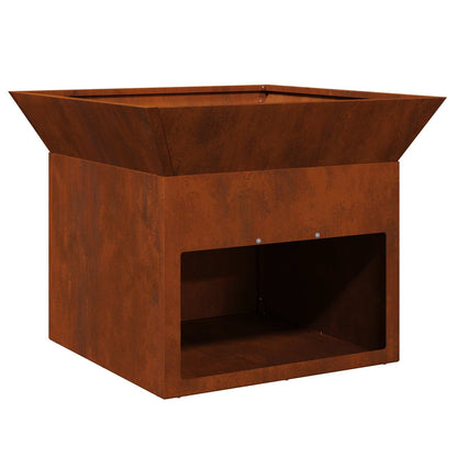 vidaXL Fire Pit Rusty 50 x 50 x 40 cm Weathering steel - Copper - 10782