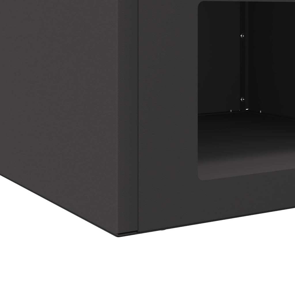 vidaXL Fire Pit Black 50 x 50 x 40 cm Steel
