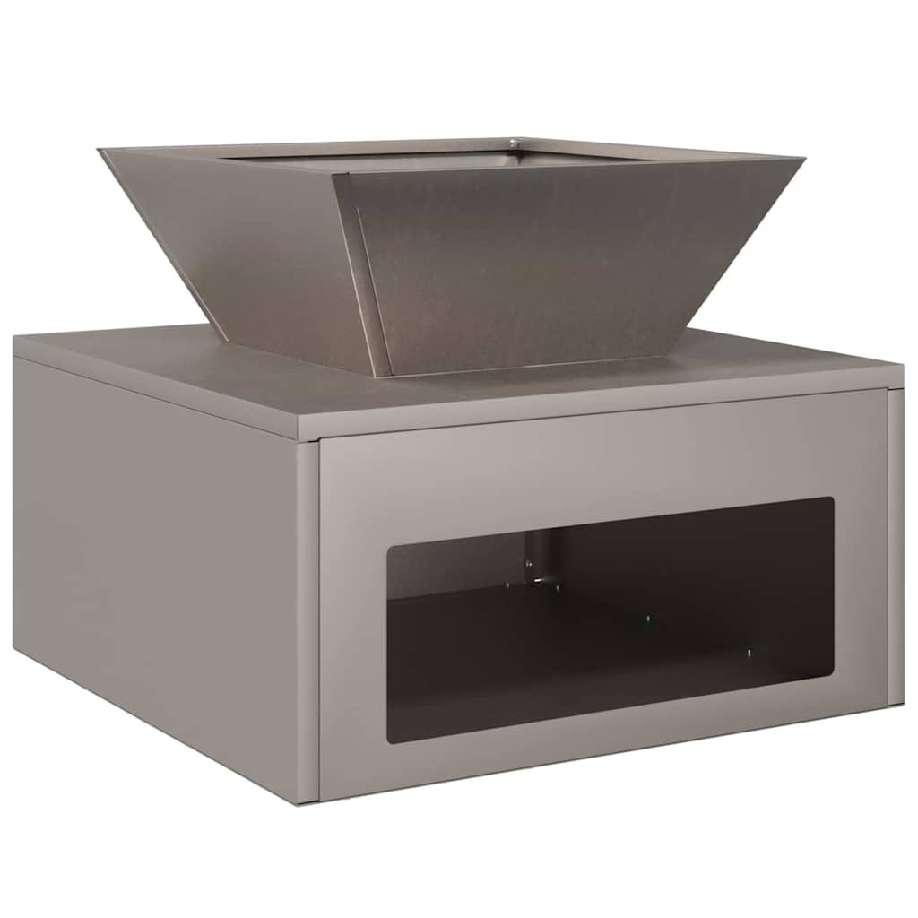 vidaXL Fire Pit Rusty 50 x 50 x 40 cm Weathering Steel - Copper