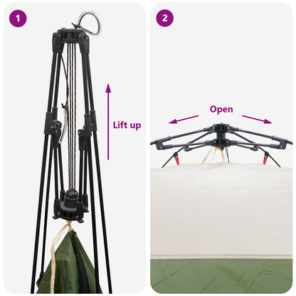 vidaXL Instant Tent 2-Person Quick-Release 2-Person Green - 160 x 160 x 227 cm