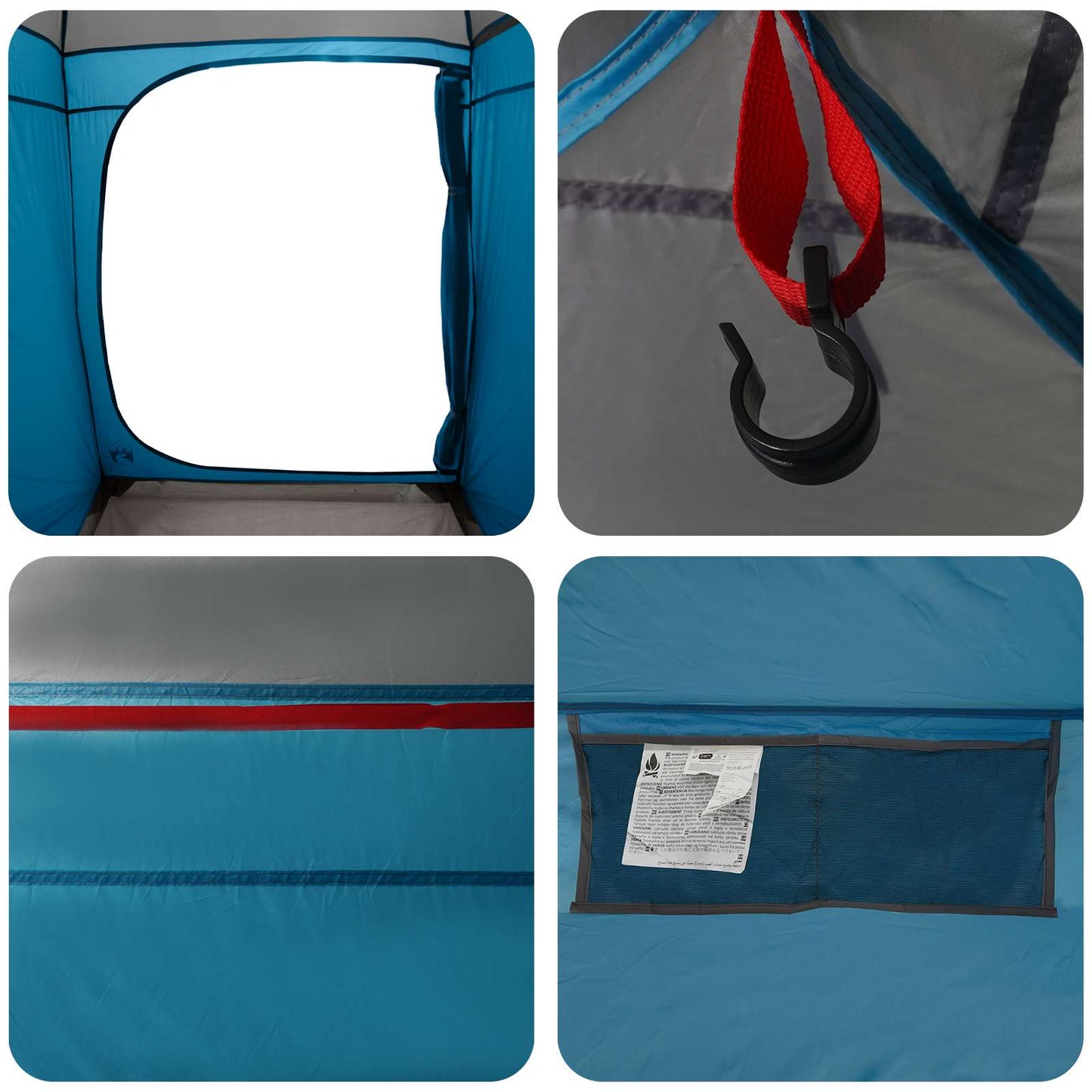 vidaXL Instant Tent 2-Person Quick-Release 2-Person Blue - 160 x 160 x 227 cm