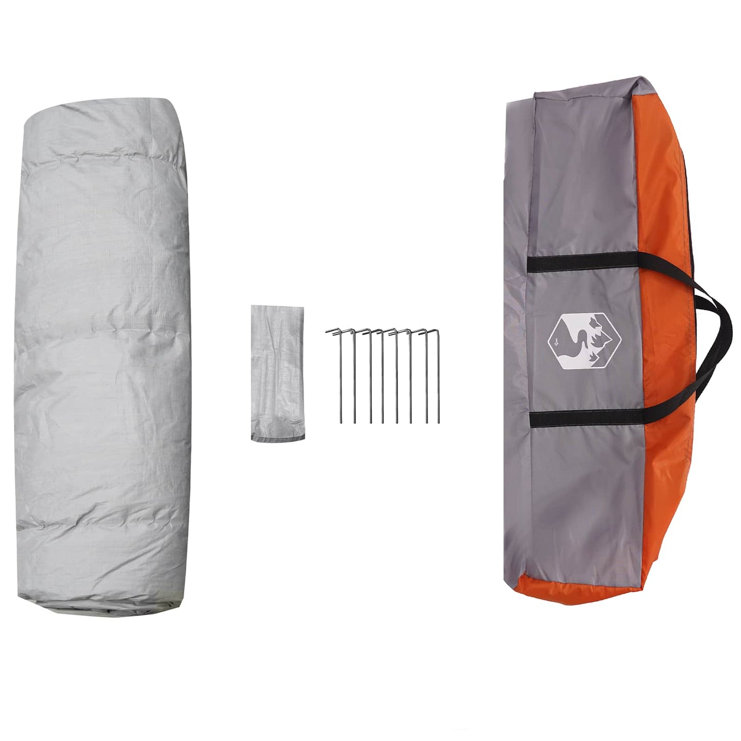 vidaXL Instant Tent 2-Person Quick-Release 2-Person Grey and Orange - 160 x 160 x 227 cm