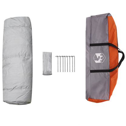 vidaXL Instant Tent 2-Person Quick-Release 2-Person Grey and Orange - 160 x 160 x 227 cm