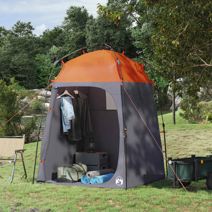 vidaXL Instant Tent 2-Person Quick-Release 2-Person Grey and Orange - 160 x 160 x 227 cm