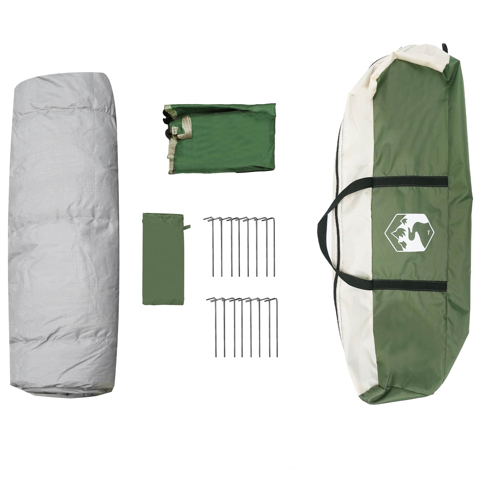 vidaXL Instant Tent with Rainfly 4-Person Quick-Release 4-Person Green - 280 x 280 x 160 cm