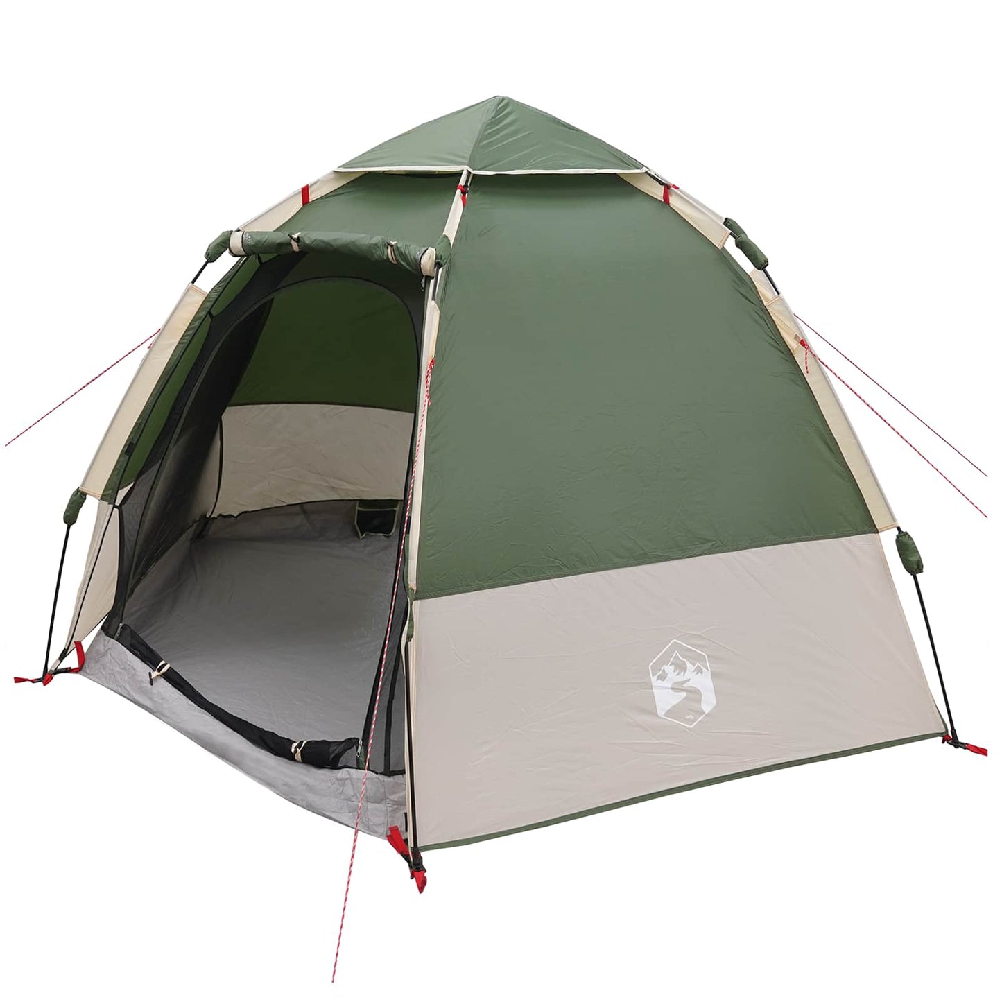 vidaXL Instant Tent with Rainfly 4-Person Quick-Release 4-Person Green - 280 x 280 x 160 cm