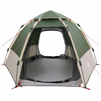 vidaXL Instant Tent with Rainfly 4-Person Quick-Release 4-Person Green - 280 x 280 x 160 cm