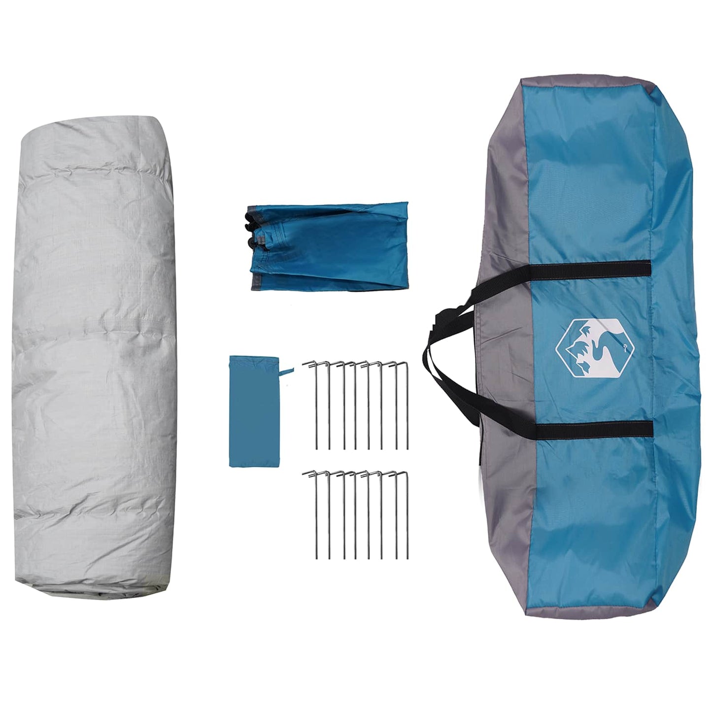 vidaXL Instant Tent with Rainfly 4-Person Quick-Release 4-Person Blue - 280 x 280 x 160 cm