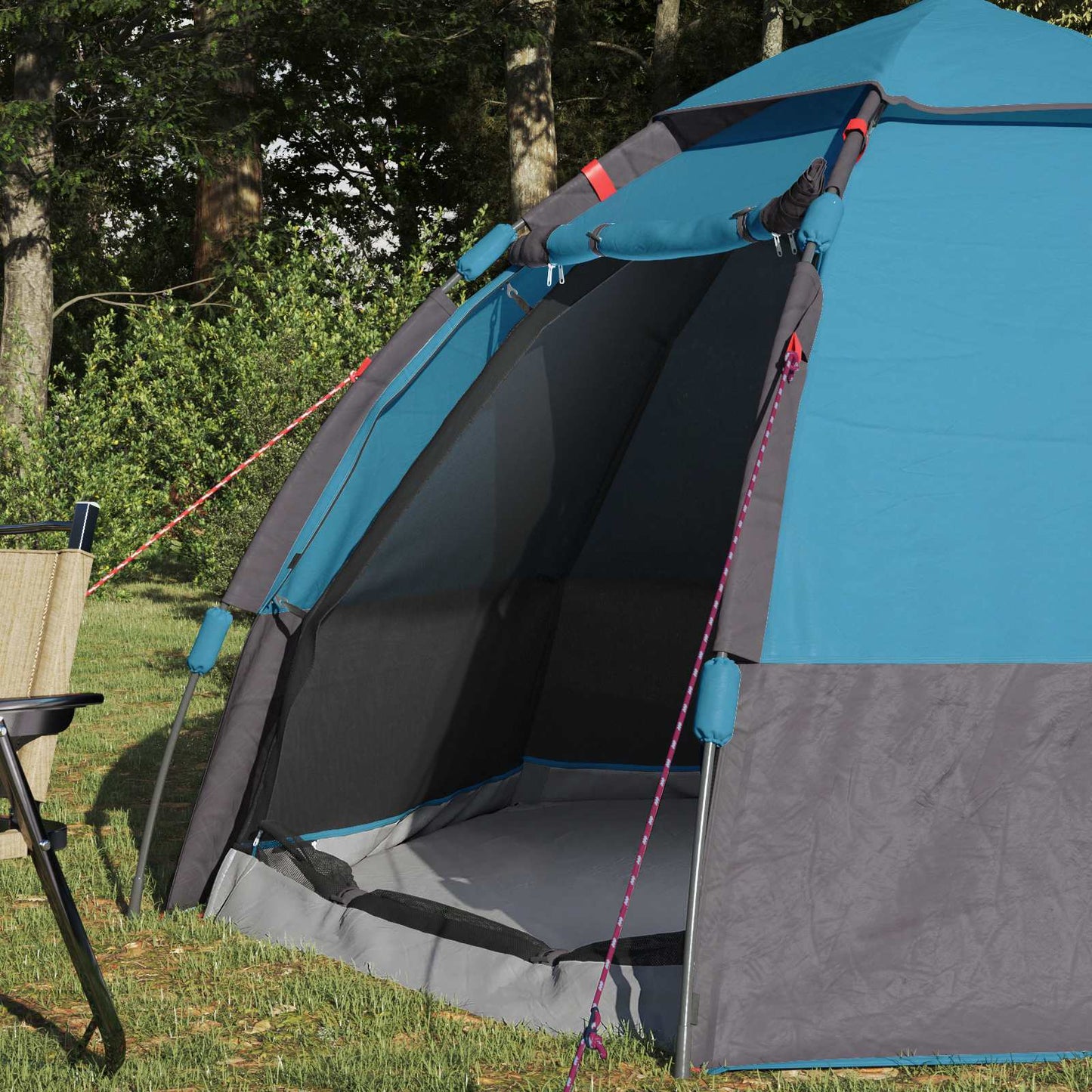 vidaXL Instant Tent with Rainfly 4-Person Quick-Release 4-Person Blue - 280 x 280 x 160 cm