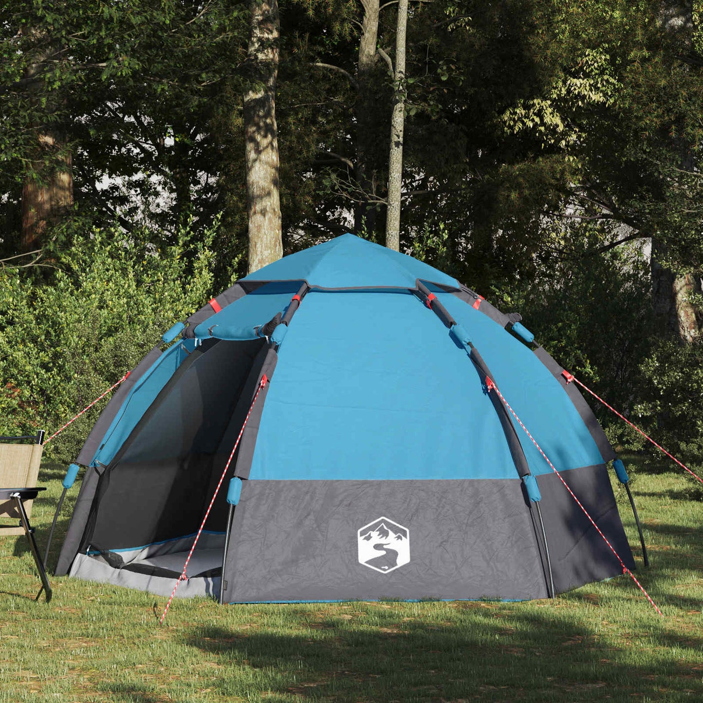 vidaXL Instant Tent with Rainfly 4-Person Quick-Release 4-Person Blue - 280 x 280 x 160 cm