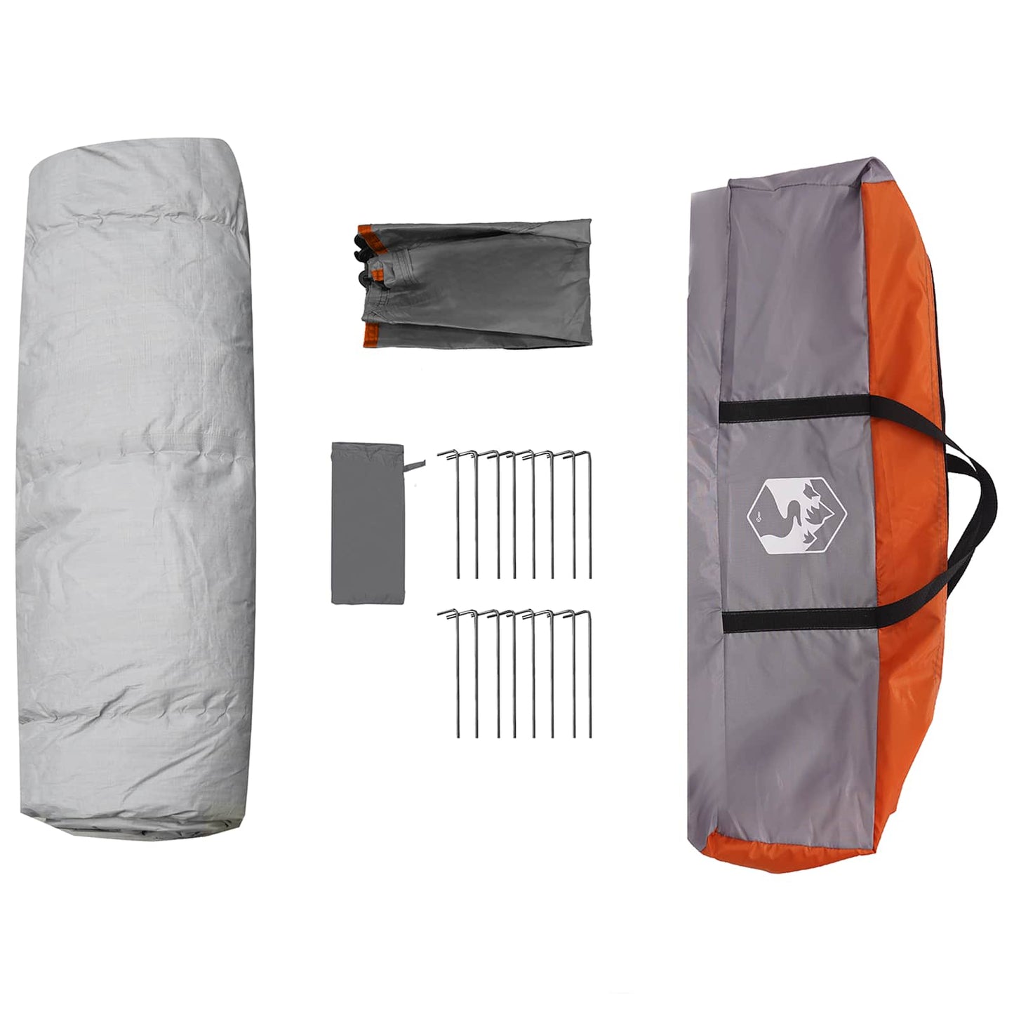 vidaXL Instant Tent with Rainfly 4-Person Quick-Release 4-Person - Grey - 280 x 280 x 160 cm