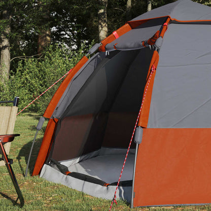 vidaXL Instant Tent with Rainfly 4-Person Quick-Release 4-Person - Grey - 280 x 280 x 160 cm