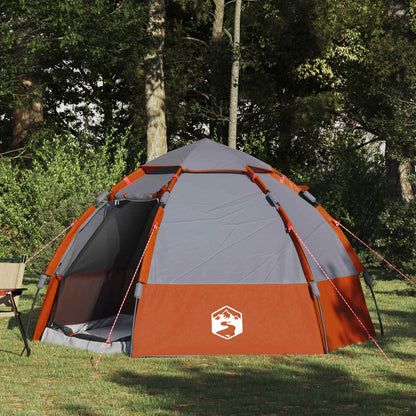 vidaXL Instant Tent with Rainfly 4-Person Quick-Release 4-Person - Grey - 280 x 280 x 160 cm