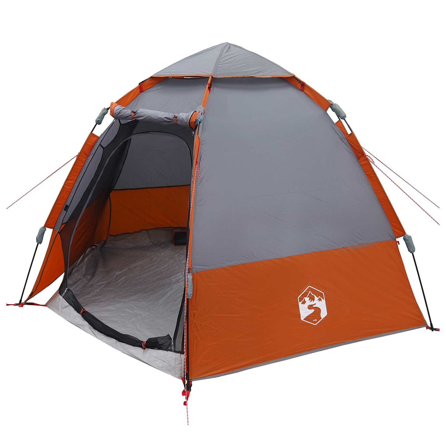vidaXL Instant Tent with Rainfly 4-Person Quick-Release 4-Person - Grey - 280 x 280 x 160 cm