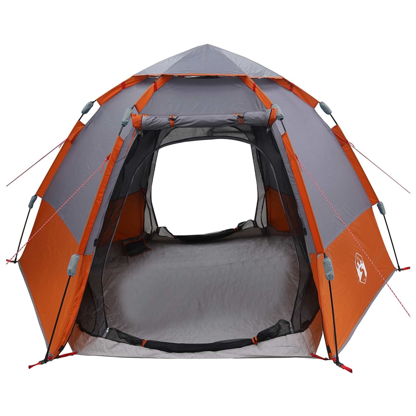 vidaXL Instant Tent with Rainfly 4-Person Quick-Release 4-Person - Grey - 280 x 280 x 160 cm