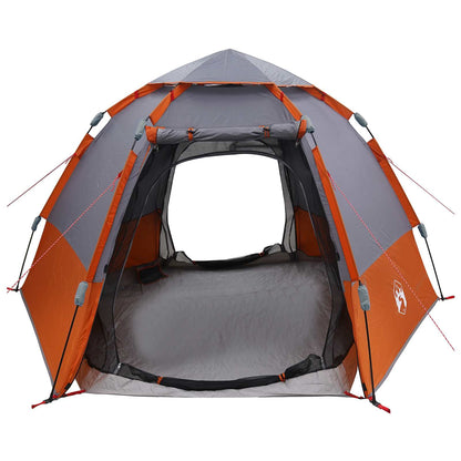 vidaXL Instant Tent with Rainfly 4-Person Quick-Release 4-Person - Grey - 280 x 280 x 160 cm