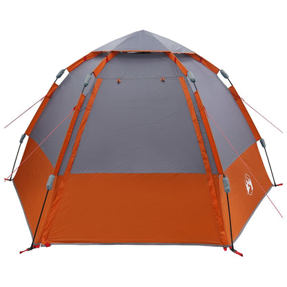 vidaXL Instant Tent with Rainfly 4-Person Quick-Release 4-Person - Grey - 280 x 280 x 160 cm