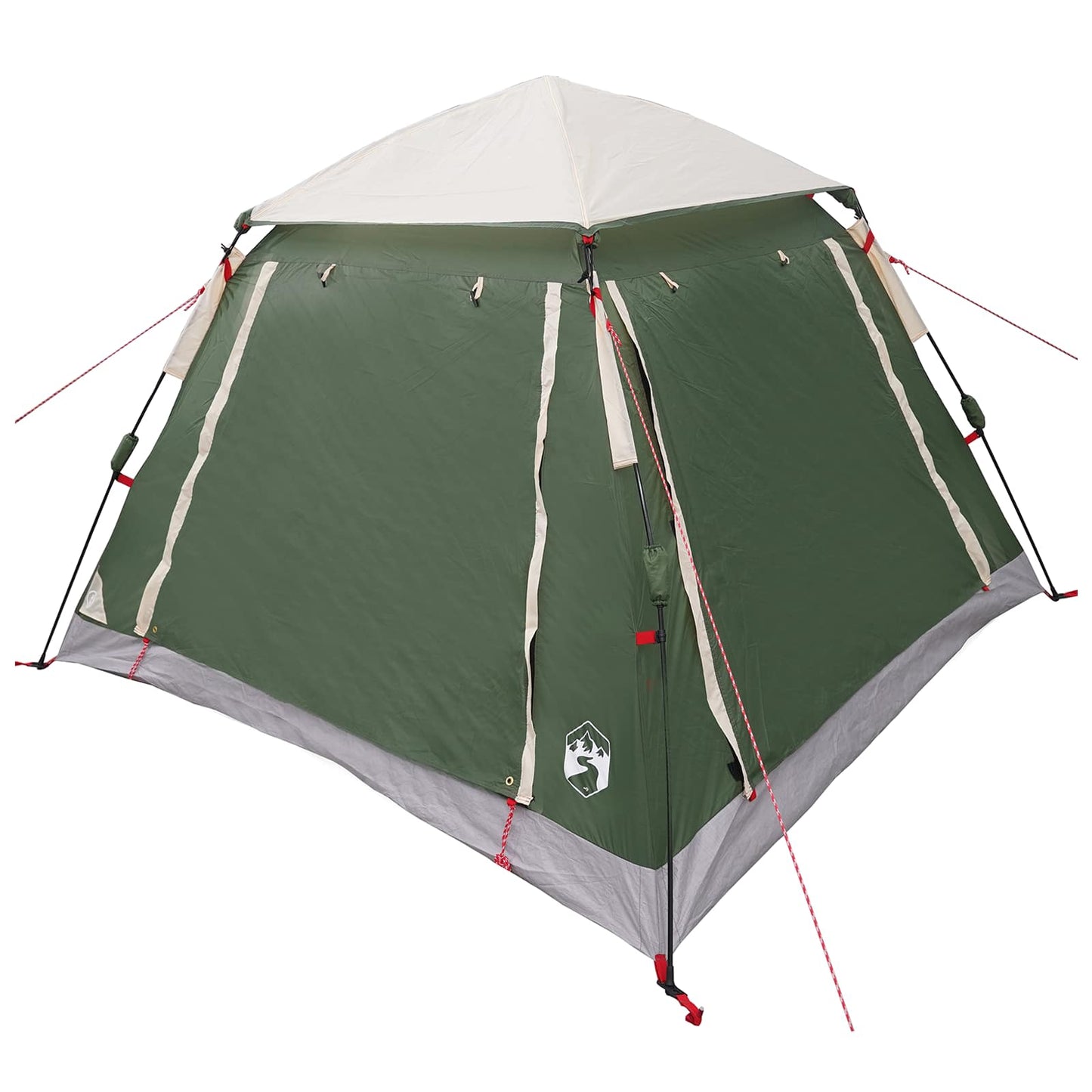 vidaXL Instant Tent with Rainfly 3-Person Quick-Release 3-Person Green - 205 x 205 x 143 cm
