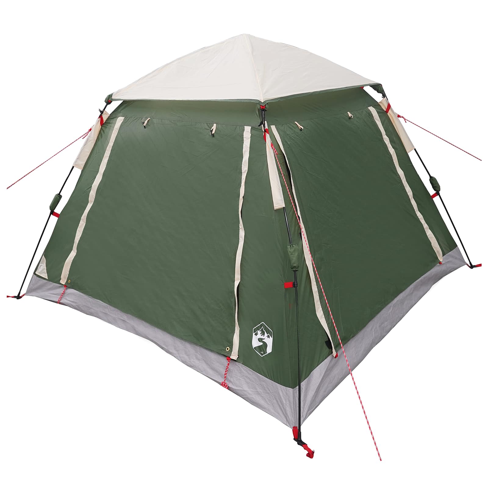 vidaXL Instant Tent with Rainfly 3-Person Quick-Release 3-Person Green - 205 x 205 x 143 cm
