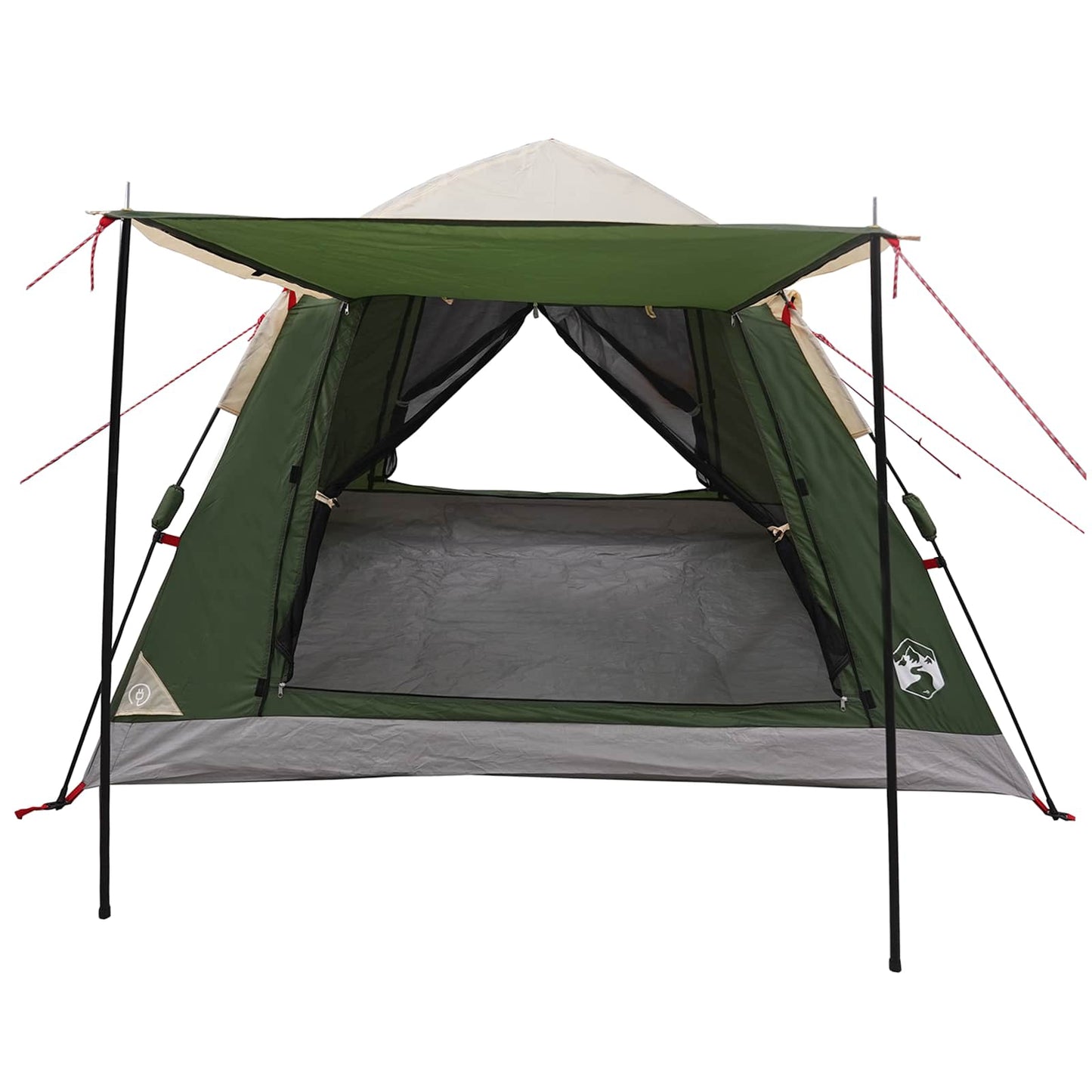 vidaXL Instant Tent with Rainfly 3-Person Quick-Release 3-Person Green - 205 x 205 x 143 cm