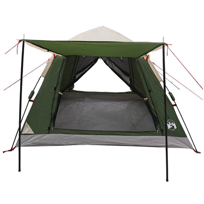 vidaXL Instant Tent with Rainfly 3-Person Quick-Release 3-Person Green - 205 x 205 x 143 cm