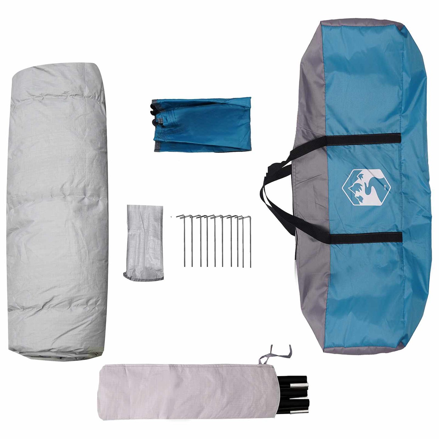 vidaXL Instant Tent with Rainfly 3-Person Quick-Release 3-Person Blue - 205 x 205 x 143 cm