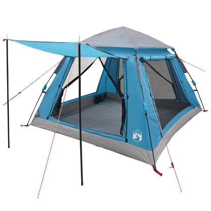 vidaXL Instant Tent with Rainfly 3-Person Quick-Release 3-Person Blue - 205 x 205 x 143 cm