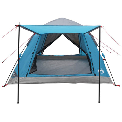 vidaXL Instant Tent with Rainfly 3-Person Quick-Release 3-Person Blue - 205 x 205 x 143 cm