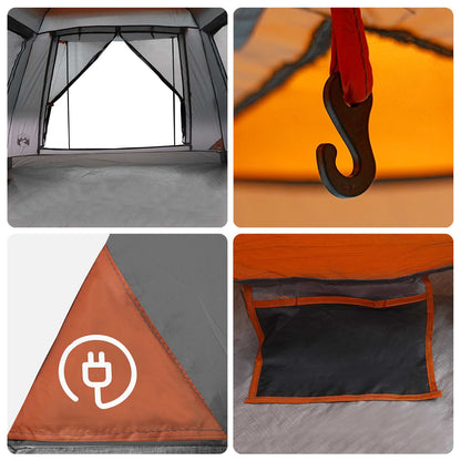 vidaXL Instant Tent with Rainfly 3-Person Quick-Release 3-Person - Grey - 205 x 205 x 143 cm