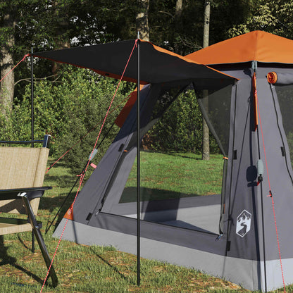vidaXL Instant Tent with Rainfly 3-Person Quick-Release 3-Person - Grey - 205 x 205 x 143 cm