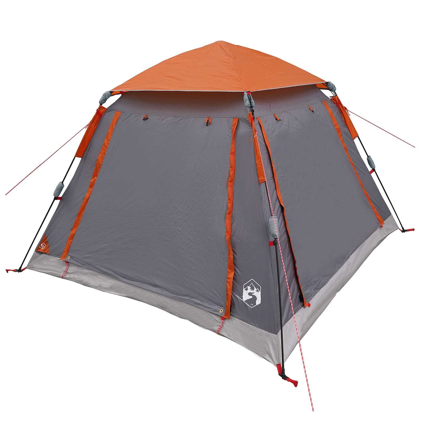 vidaXL Instant Tent with Rainfly 3-Person Quick-Release 3-Person - Grey - 205 x 205 x 143 cm