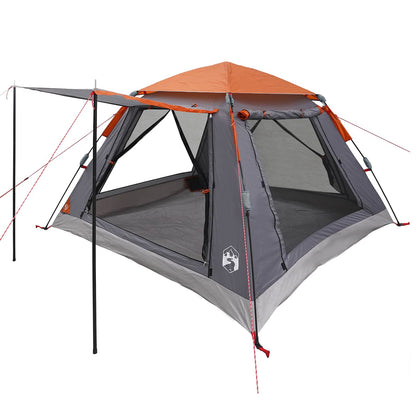 vidaXL Instant Tent with Rainfly 3-Person Quick-Release 3-Person - Grey - 205 x 205 x 143 cm