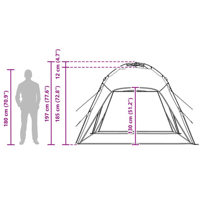 vidaXL Instant Tent 4-Person Quick-Release 4-Person Azure Blue - Green - 260 x 260 x 197 cm