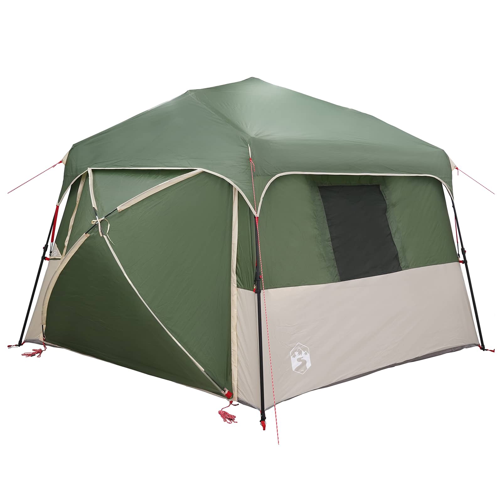 vidaXL Instant Tent with Rainfly 12-Person Quick-Release Green - 458 x 458 x 230 cm