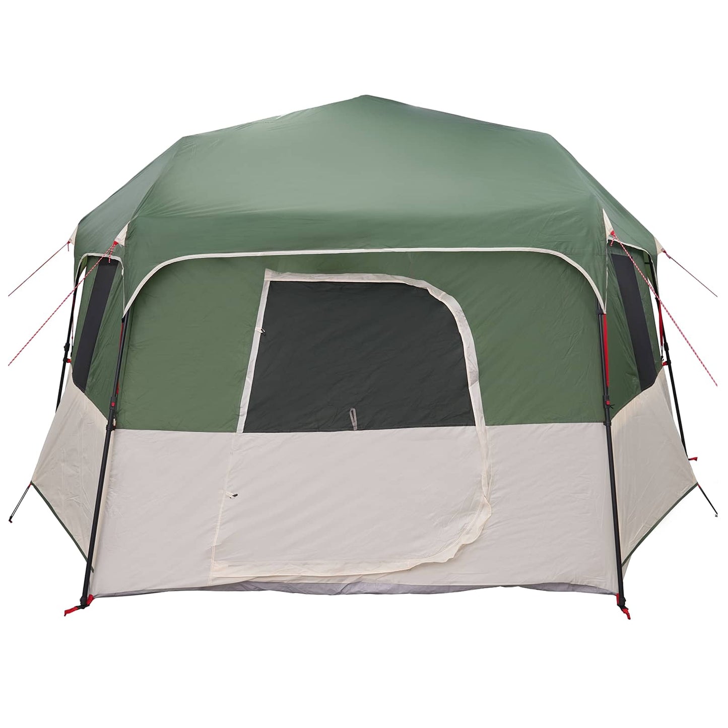vidaXL Instant Tent with Rainfly 12-Person Quick-Release Green - 458 x 458 x 230 cm