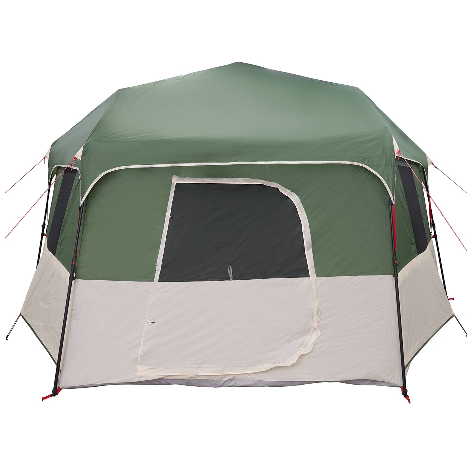 vidaXL Instant Tent with Rainfly 12-Person Quick-Release Green - 458 x 458 x 230 cm