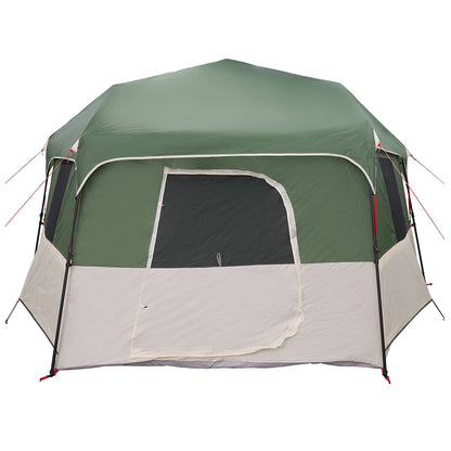 vidaXL Instant Tent with Rainfly 12-Person Quick-Release Green - 458 x 458 x 230 cm