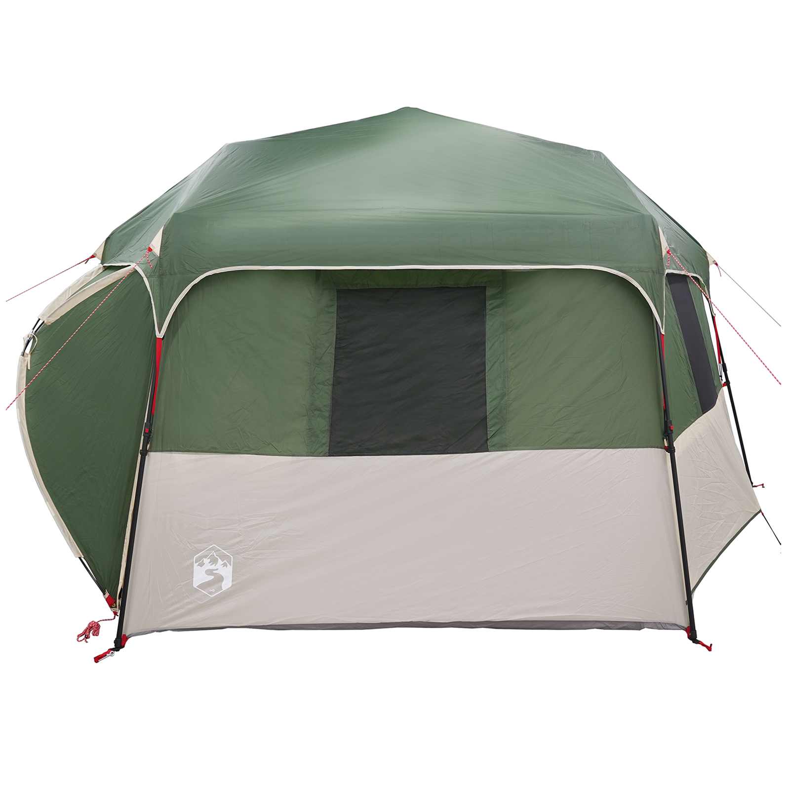 vidaXL Instant Tent with Rainfly 12-Person Quick-Release Green - 458 x 458 x 230 cm
