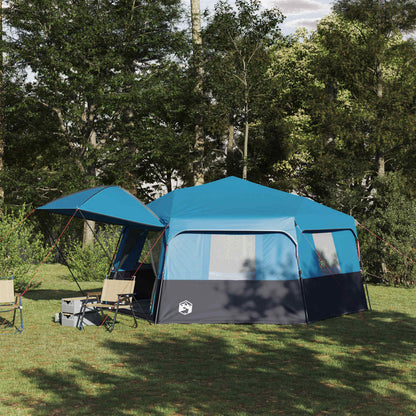 vidaXL Instant Tent with Rainfly 12-Person Quick-Release Blue - 458 x 458 x 230 cm