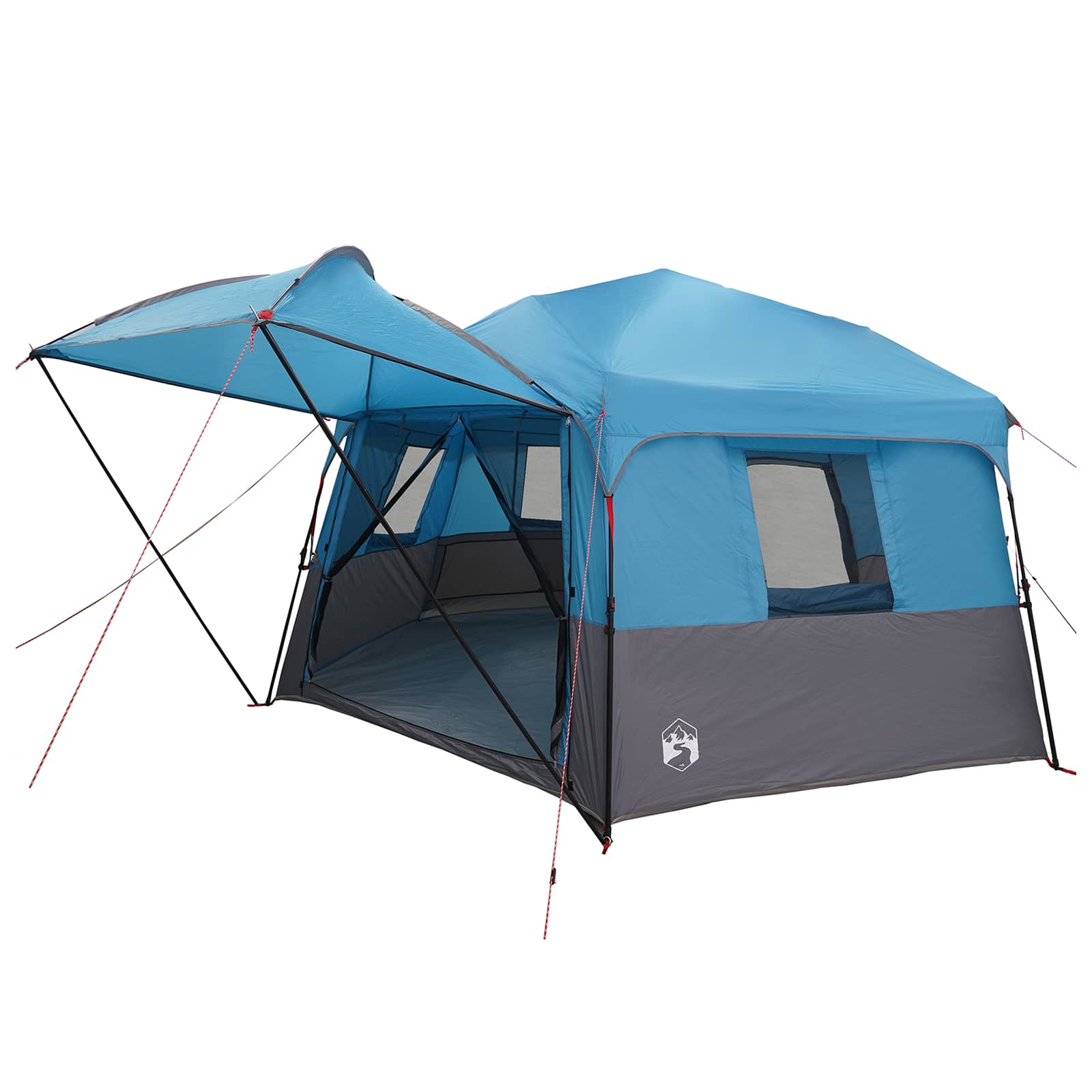 vidaXL Instant Tent with Rainfly 12-Person Quick-Release Blue - 458 x 458 x 230 cm