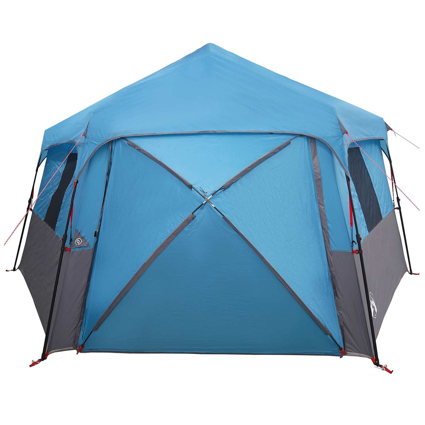 vidaXL Instant Tent with Rainfly 12-Person Quick-Release Blue - 458 x 458 x 230 cm