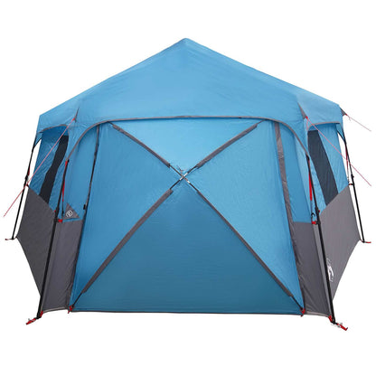 vidaXL Instant Tent with Rainfly 12-Person Quick-Release Blue - 458 x 458 x 230 cm