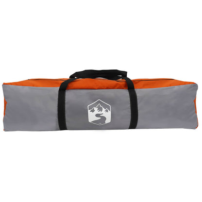 vidaXL Instant Tent with Rainfly 12-Person Quick-Release with Roof - Grey - 458 x 458 x 230 cm
