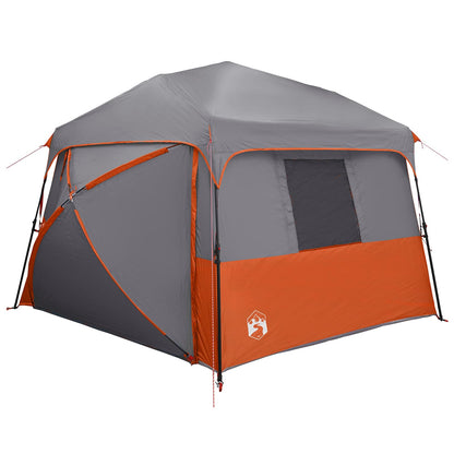 vidaXL Instant Tent with Rainfly 12-Person Quick-Release with Roof - Grey - 458 x 458 x 230 cm