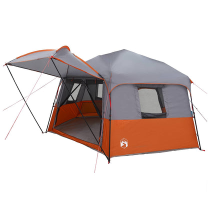 vidaXL Instant Tent with Rainfly 12-Person Quick-Release with Roof - Grey - 458 x 458 x 230 cm